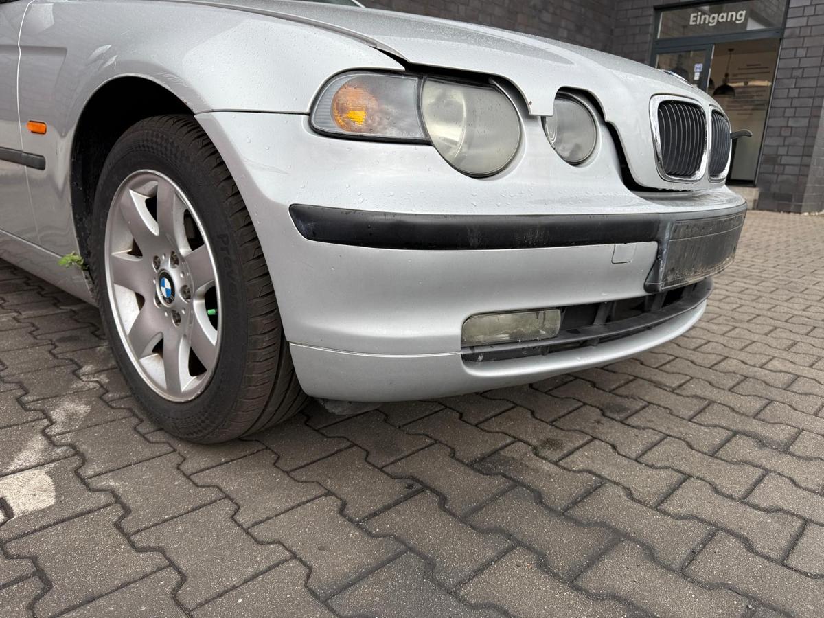 BMW E46 Compact original Stoßstange Stoßfänger vorn 354 Titansilber BJ04